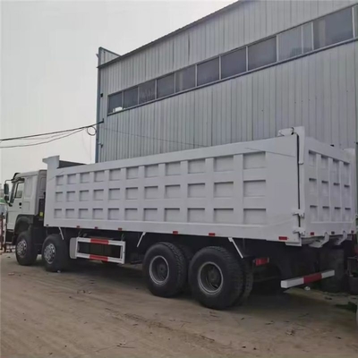 Подержанный 371HP Sinotruck Дамп-Трамп Тяжелый грузовик Безтрубные шины Дизайн 8 * 4 Левый ручной управляющий