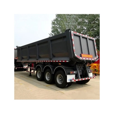 U-Turn Back 13t 4 Axis Heavy Duty Side Aluminum Rear 30 50 60ton Гидравлический полугрузовик Дн Дамп Трейлер