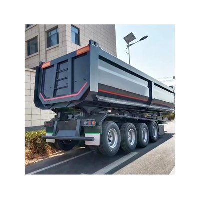 U-Turn Back 13t 4 Axis Heavy Duty Side Aluminum Rear 30 50 60ton Гидравлический полугрузовик Дн Дамп Трейлер