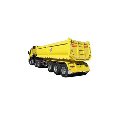 U-Turn Back 13t 4 Axis Heavy Duty Side Aluminum Rear 30 50 60ton Гидравлический полугрузовик Дн Дамп Трейлер