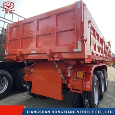 Самодемонтажный 80 тонновый коммунальный стальной грузовик EHL9400Z 3-осевой задний флип-дамп полуприцеп