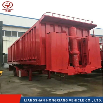 Самодемонтажный 80 тонновый коммунальный стальной грузовик EHL9400Z 3-осевой задний флип-дамп полуприцеп