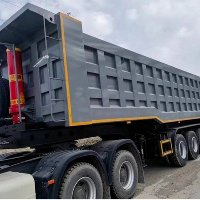 U-Turn Back 50t 60t 4 Axis Heavy Duty Side Aluminum Rear 30 50 60ton Гидравлический полугрузовик Dnd Дэмп-прицеп