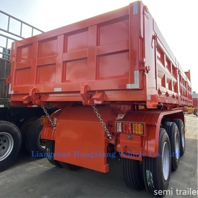 80-тонный стальной грузовик Fu-Wa 20-50 Cbm Heavy Duty 3-Axle Rear Flip Dump Semi-Trailer