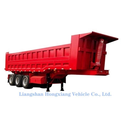 80-тонный стальной грузовик Fu-Wa 20-50 Cbm Heavy Duty 3-Axle Rear Flip Dump Semi-Trailer