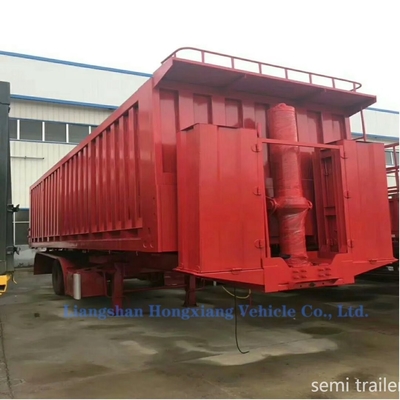 80-тонный стальной грузовик Fu-Wa 20-50 Cbm Heavy Duty 3-Axle Rear Flip Dump Semi-Trailer