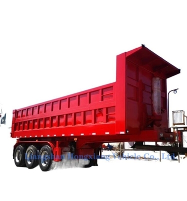 80-тонный стальной грузовик Fu-Wa 20-50 Cbm Heavy Duty 3-Axle Rear Flip Dump Semi-Trailer