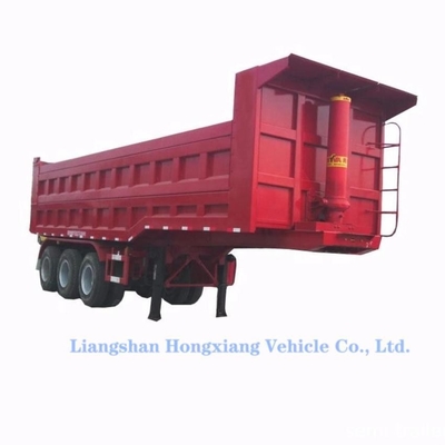 80-тонный стальной грузовик Fu-Wa 20-50 Cbm Heavy Duty 3-Axle Rear Flip Dump Semi-Trailer