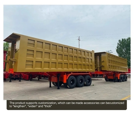 Самодемонтирующийся 3-осевой задний наклонитель-демонтирующий полуприцеп для грузовиков для перевозки зернового угля