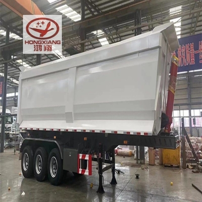 45cbm 40 50 60 тонн U-образный задний конец наклонитель свалка полугрузовики прицепы стальные плоские