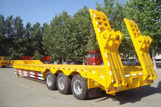 Прямая 3 4 оси 60tons 80 tons низкая кровать плоскостопный/платформенный прицеп/плоскостопный контейнерный прицеп