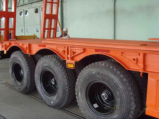 Полуприцеп по индивидуальному дизайну с подвеской типа крестового рукава 40FT 60FT 80FT 100FT низкая кровать