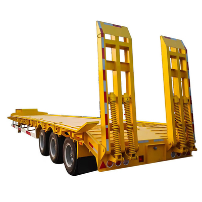 Самодемонтажный 3-осевой 60-тонный 80-тонный Lowboy Loader Lowbed Low Bed 3-осевой грузовик полуприцеп