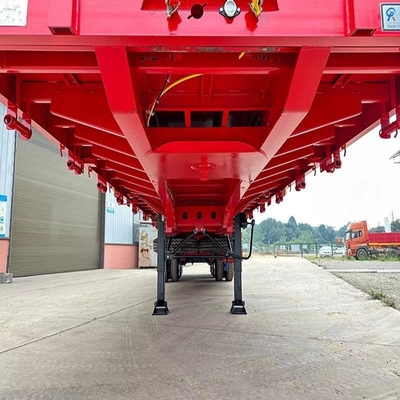 80 т 3 оси Lowboy Low Flatbed Loader Trailer с плоской конструкцией