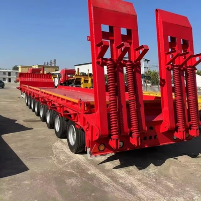 3 оси Железный Lowboy Low Bed Loader Лежащий полуприцеп для тяжелого транспорта