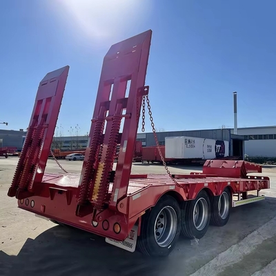 Транспортный прицеп грузовика типа 3 оси 40 FT плоский полунизкий погрузчик крючком в Узбекистане
