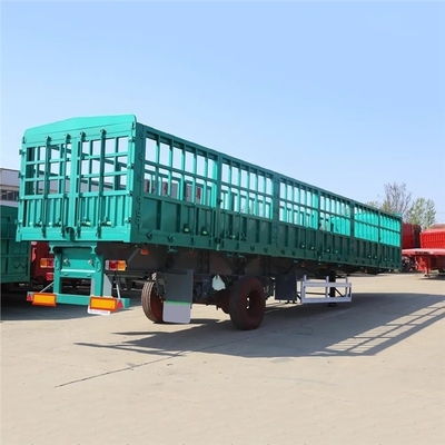 Легкая нагрузка 40/60/100t 4 оси Механическая листья весна подвеска ограждения полуприцеп