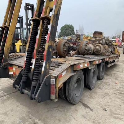 Настройка 3 оси 80 100тонны Вместимость Lowboy полуприцеп для переднего погрузчика низкая кровать