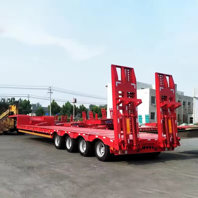 Прицеп для грузовых автомобилей с низким покрытием 40FT Прицеп для транспортировки древесины Сталь самодепонирование Не самодепонирование
