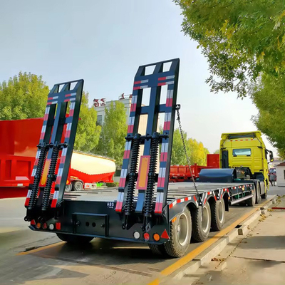 Производит конструкцию 3-осевого 40 FT плоского полунизколежащего прицепа с железным материалом