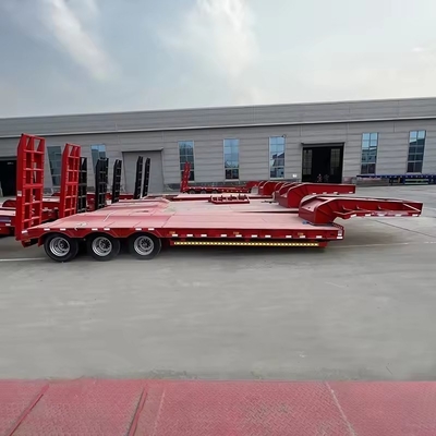 Механическая лестница три оси плоский прицеп Lowboy прицеп для транспортировки машин 1