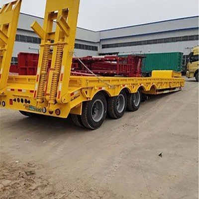 Полуприцеп Lowboy 60-80t со складной структурой и опцией плоского кровати