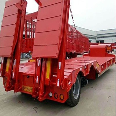 Полуприцеп Lowboy 60-80t со складной структурой и опцией плоского кровати