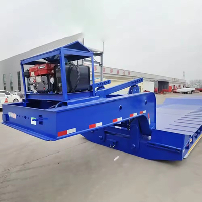 60 80 100 тонн Гошачий горлок Отсоединяемый низкогрузчик Lowboy грузовик Flatbed Lowbed Semi-Trailer