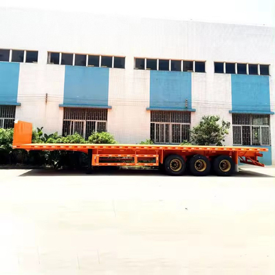 Настройка 3 оси 80т Lowbed Lowboy Low Flatbed Loader Drop Deck Trailer Tread 1820 мм