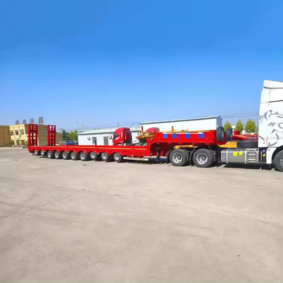 180T 200T расширяемый модульный низкопроходный плоскопроходный трейлер 16 осей в 8 линиях грузовик тяжелой загрузки