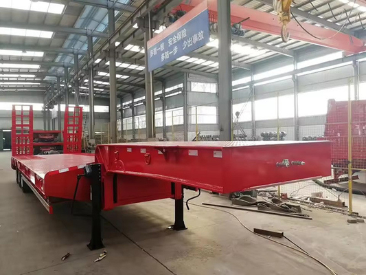 Контейнер на 60 тонн 20 футов с плоской кроватью 40 футов с плоской кроватью полугрузовой прицеп с высокой грузоподъемностью