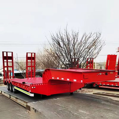 40 FT плоский полунизкий лодковый погрузчик крючок бортовый транспортный трейлер с протектором 1820 мм