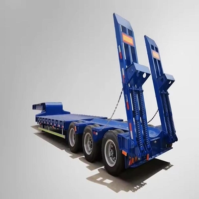 6 осей 15м 60фт плоскополосая низкая кровать Lowboy полуприцеп с 13т Ось для доставки