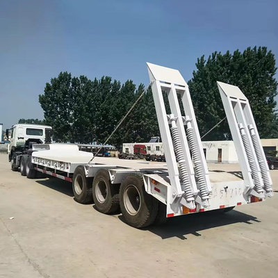 6 осей 15м 60фт плоскополосая низкая кровать Lowboy полуприцеп с 13т Ось для доставки