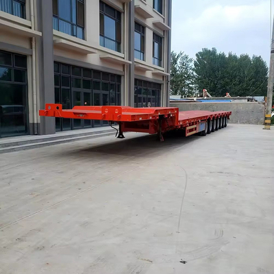 6 осей 15м 60фт плоскополосая низкая кровать Lowboy полуприцеп с 13т Ось для доставки