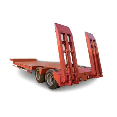 10 Номер шины Тяжелая работа 3 оси Lowboy прицеп 60 80 100 тонн Low Bed Semi Truck Trailer