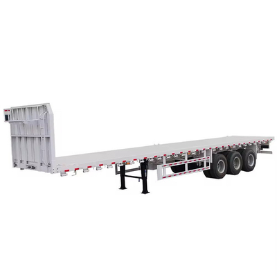 10 Номер шины Тяжелая работа 3 оси Lowboy прицеп 60 80 100 тонн Low Bed Semi Truck Trailer