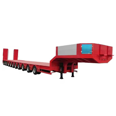 10 Номер шины Тяжелая работа 3 оси Lowboy прицеп 60 80 100 тонн Low Bed Semi Truck Trailer