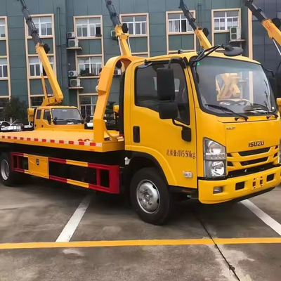 Qing Ling 4*2 Low Angle Full Land Flatbed Tow Truck Wrecker для технической поддержки на линии