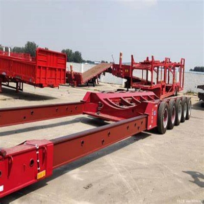 4 оси Lowboy Lowbed Semi Trailer для транспортировки экскаватора 60 70 80 тонн