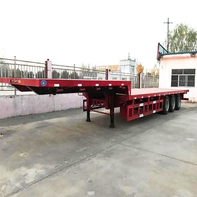 Стальной плоскоподвижный трейлер 20FT 40FT 3/4/5 оси низкоподвижный полуприцеп для контейнерной перевозки