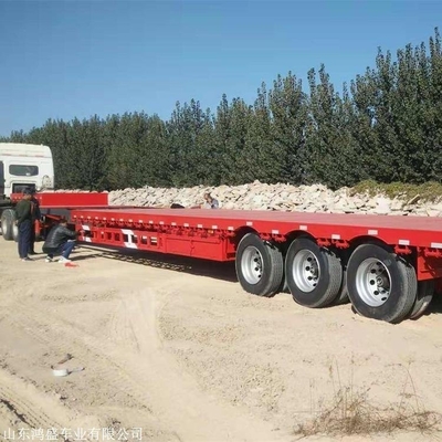 Стальной плоскоподвижный трейлер 20FT 40FT 3/4/5 оси низкоподвижный полуприцеп для контейнерной перевозки
