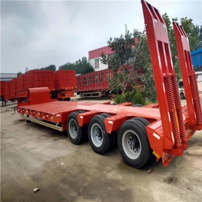 3 года Послепродажное обслуживание Тяжелая гидравлическая 3 оси 60 тонн Lowboy полуприцепы