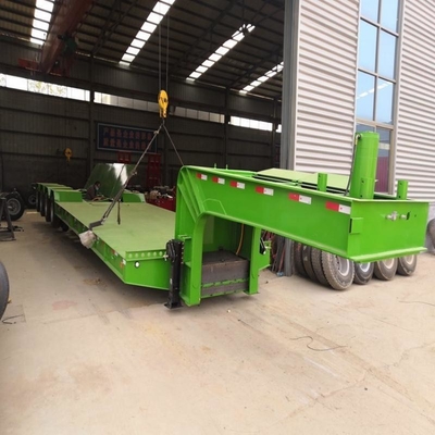 3 года Послепродажное обслуживание Тяжелая гидравлическая 3 оси 60 тонн Lowboy полуприцепы