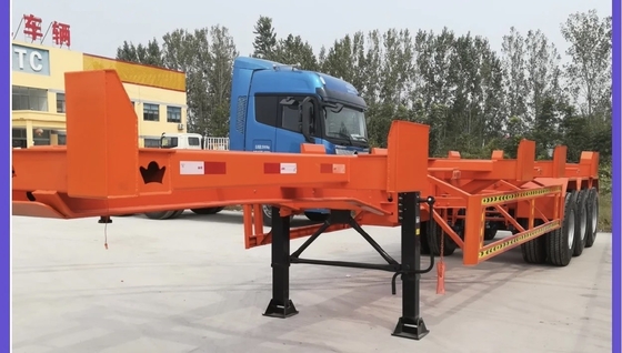 Двухлинейная тормозная система EHL9400TJZ40 3 оси 40 FT Flatbed Skeleton Semi Truck Trailer