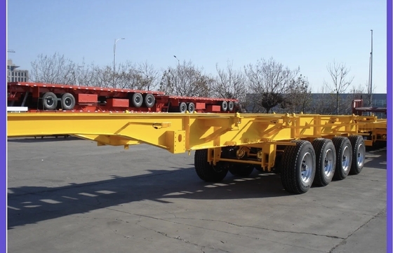 Двухлинейная тормозная система EHL9400TJZ40 3 оси 40 FT Flatbed Skeleton Semi Truck Trailer