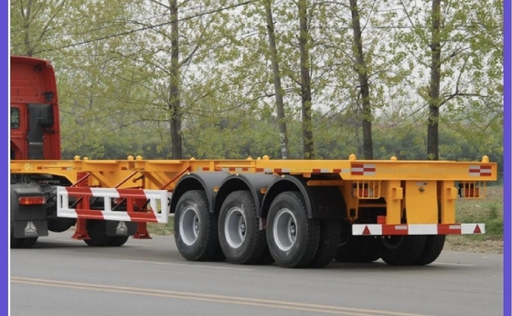 Двухлинейная тормозная система EHL9400TJZ40 3 оси 40 FT Flatbed Skeleton Semi Truck Trailer