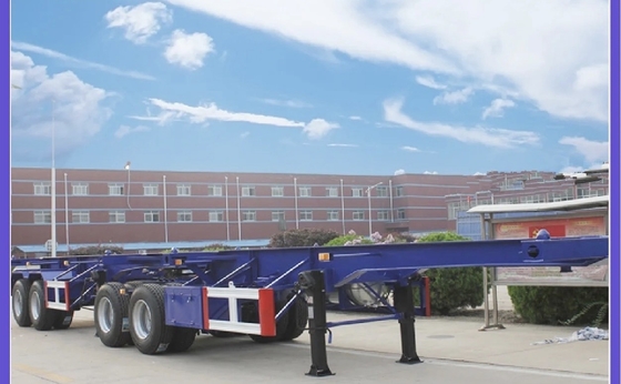 Двухлинейная тормозная система EHL9400TJZ40 3 оси 40 FT Flatbed Skeleton Semi Truck Trailer