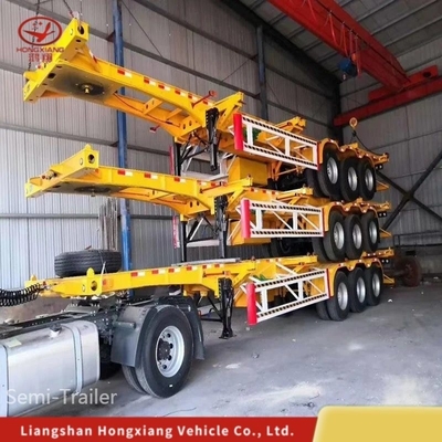 3 оси 20/40FT Скелет Контейнера Доставка полуприцеп Двухлинейная система торможения 1