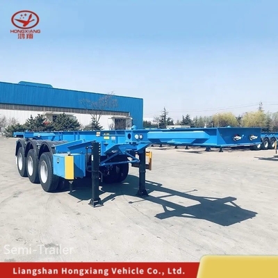 40FT 2 Axle Container Transport Skeleton Semi Trailer с 16 шинами и протектором 1820 мм